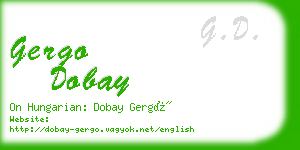 gergo dobay business card